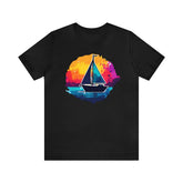 Abstract Voyage Unisex Short Sleeve Tee - Subtle Blue M